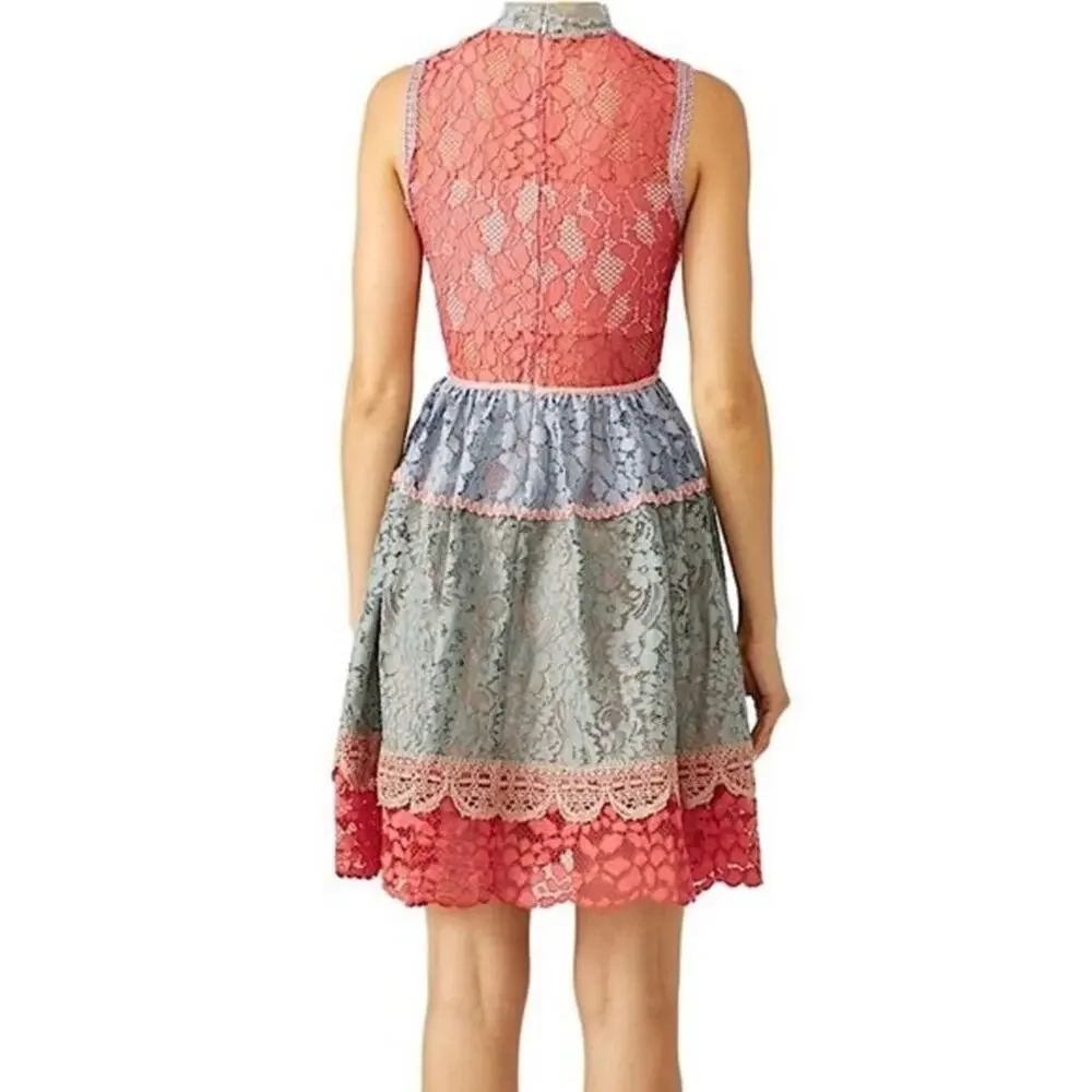 ALEXIS Vedette Victorian Lace Mini Dress Size L